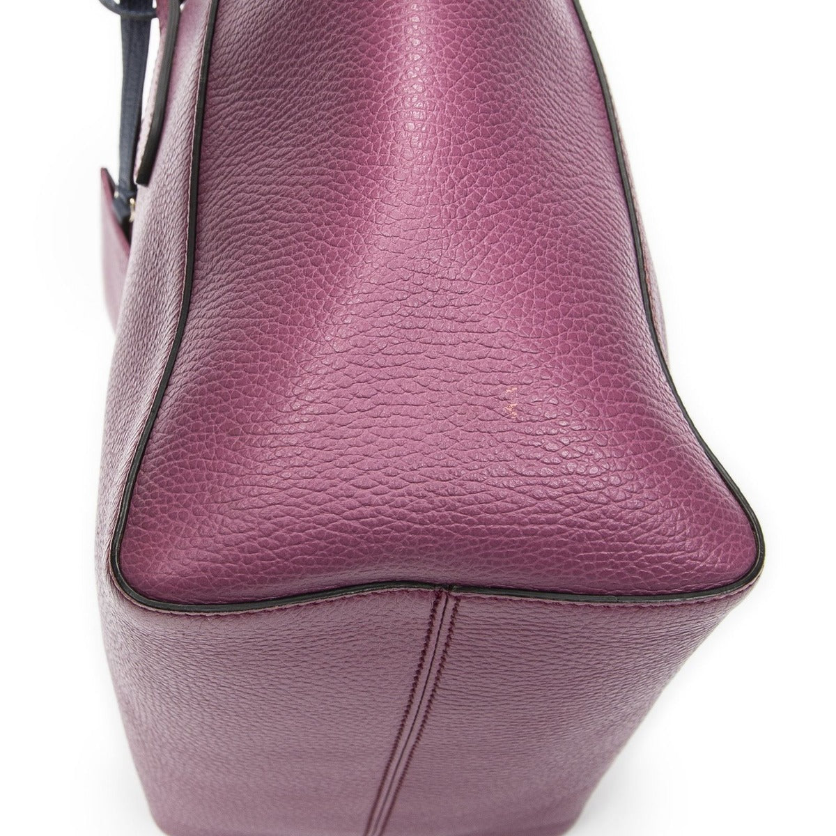 Gucci Small Bicolor Swing Tote Purple Grain Calfskin Leather Tot" — view 8