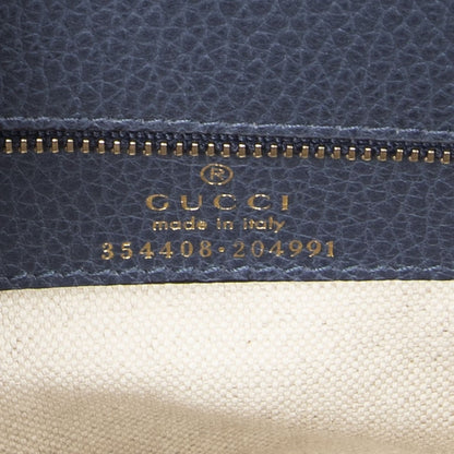 Gucci Small Bicolor Swing Tote Purple Grain Calfskin Leather Tot" — view 10