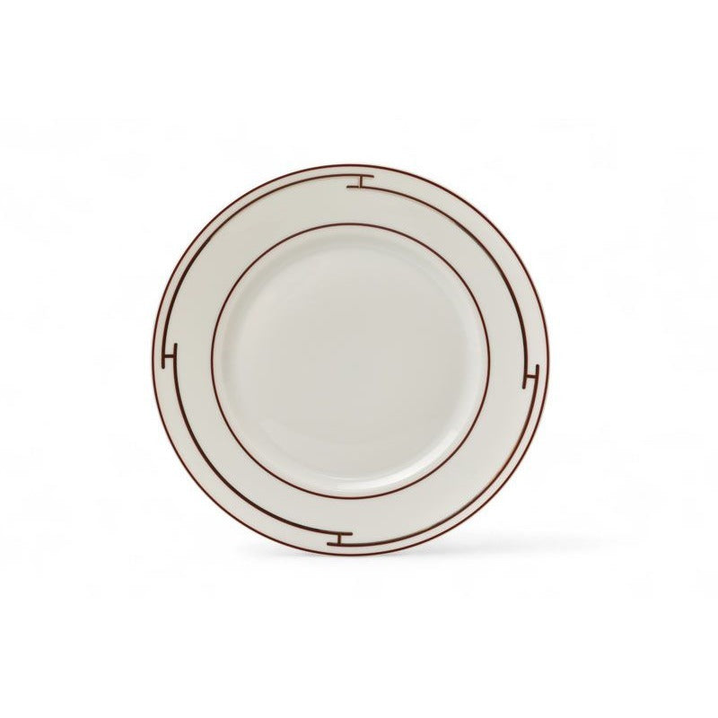 Hermes Plate Rhythm Red Main Dish 27.5 cm Large