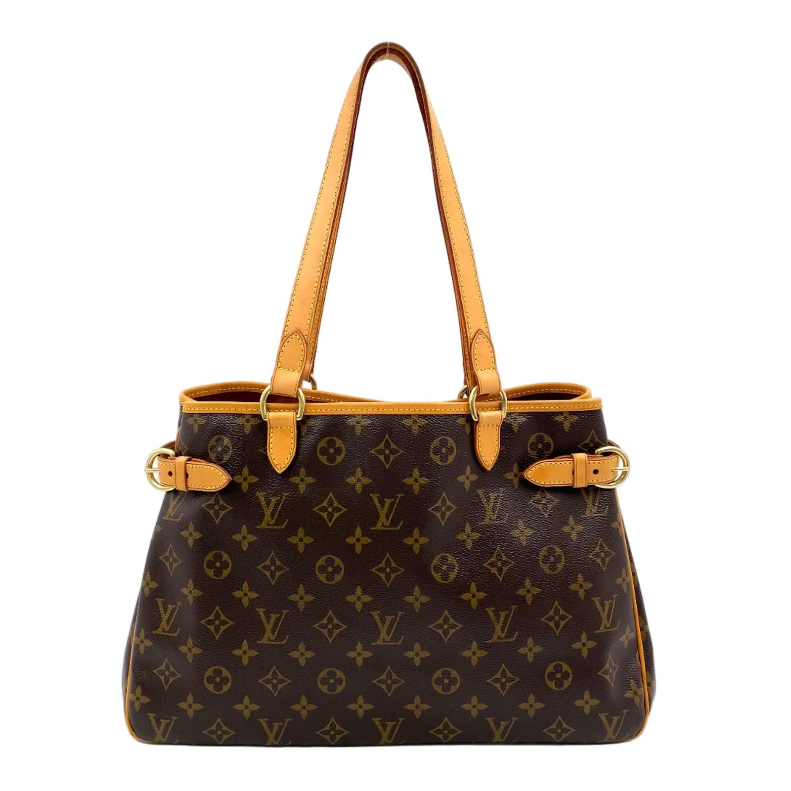 Louis Vuitton Batignolles Oriental Monogram Leather Brown Tote Gold
