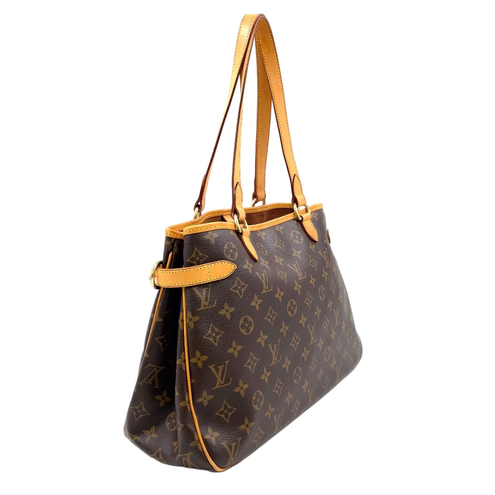 Louis Vuitton Batignolles Oriental Monogram Leather Brown Tote Gold — view 2