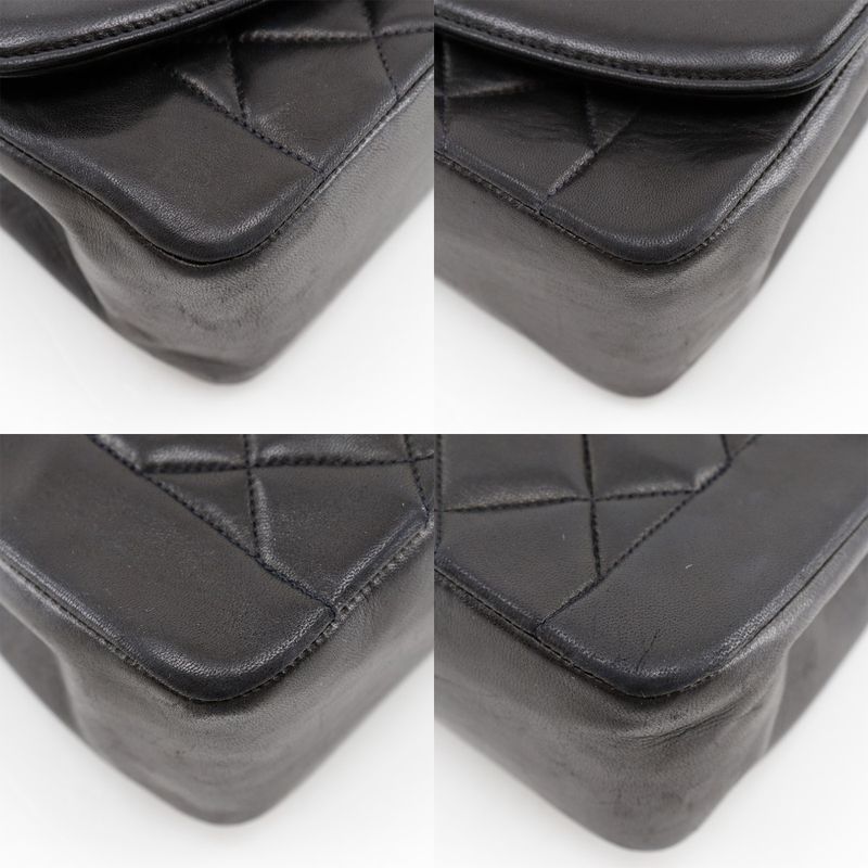 Chanel Diana 25 Matelasse Chain Shoulder Vintage A01165 Lambskin Black Ladies