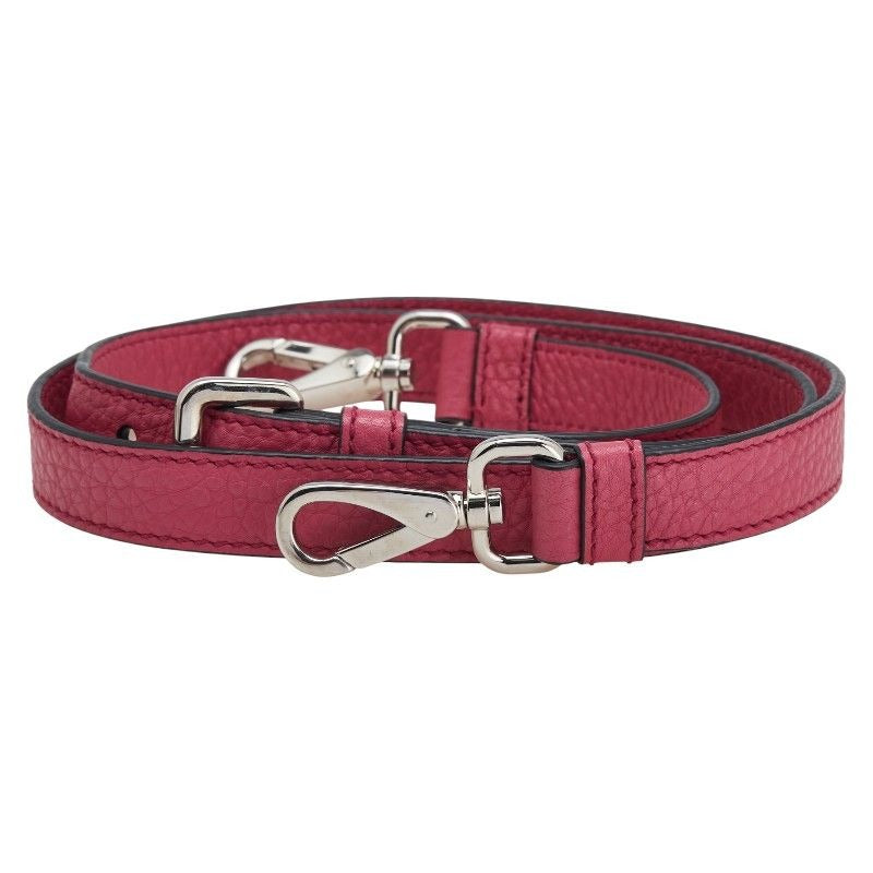 Prada Shoulder Strap Name Tag Clochette Key Padlock Set Pink Leather