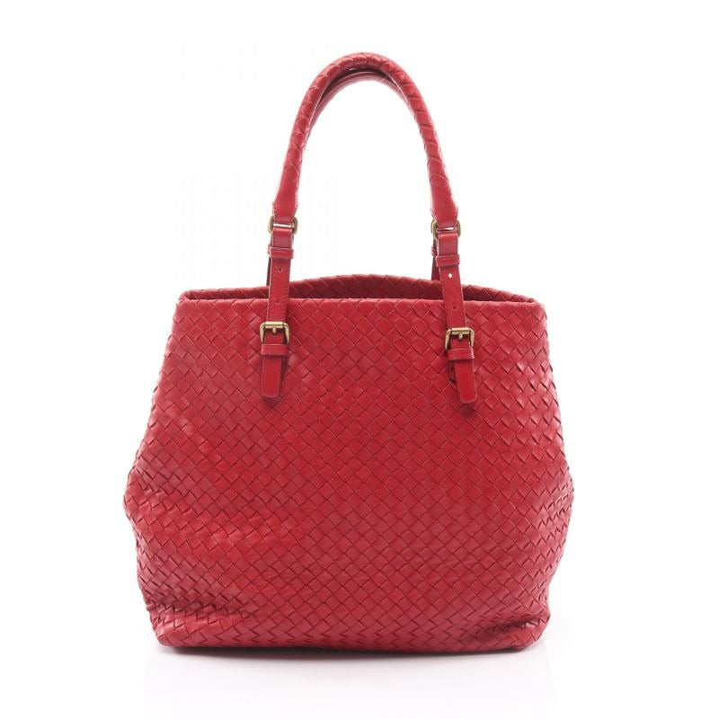 Balenciaga Tote Bag Intrecciato Red Leather