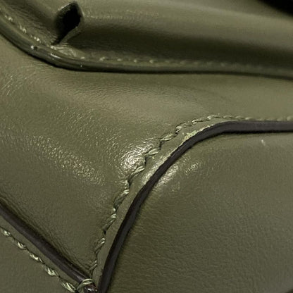 Fendi Handbag Mini Peekaboo Pocket 8bn311 Khaki Leather