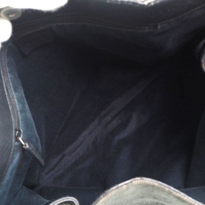 Gucci 101346 GG Canvas And Leather Black Unisex Tote Bag