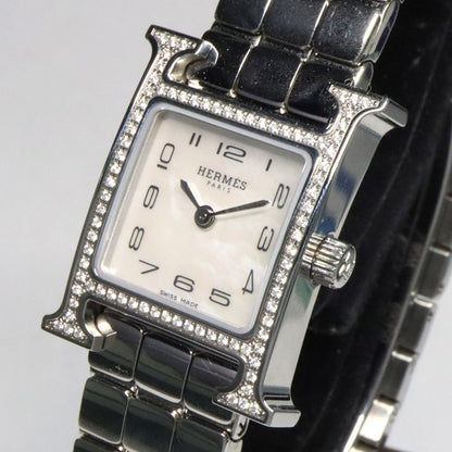 Hermes H Watch Mini 21 mm (0.83in) Hh1.131 SS Ashie Bracelet White