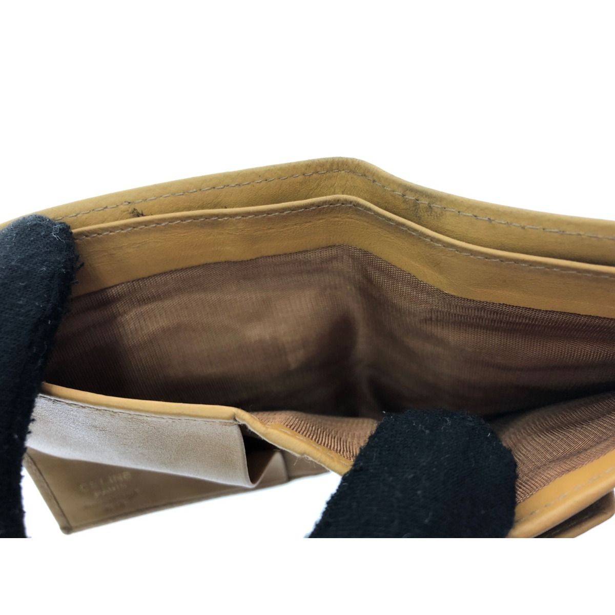 Celine Women's Bifold Wallet Compact Wallet Macadam Brown