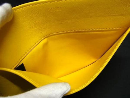 Fendi Leather Peekaboo Bag-in-pocket Women's Yellow Fb5809