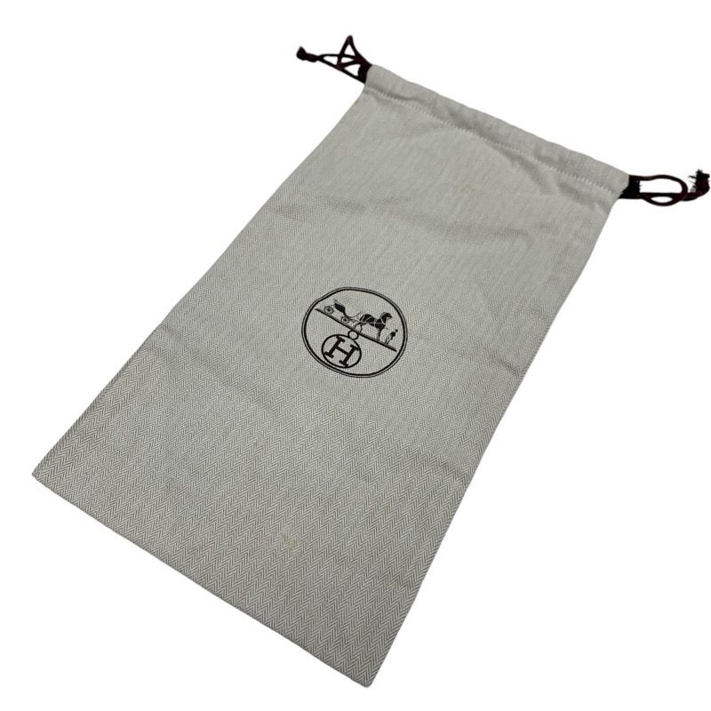 Hermes Santorini Sandals Shoes Leather Brown Flat Sandals Etoupe