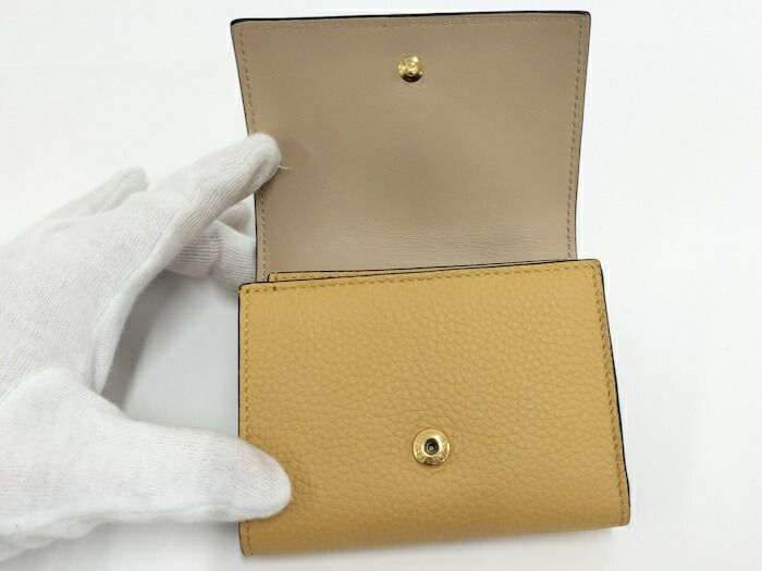 Loewe Triford Wallet Yellow Beige