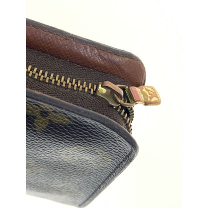 Louis Vuitton Monogram Portomone Zip Round Zipper Long Wallet M61727 Brown