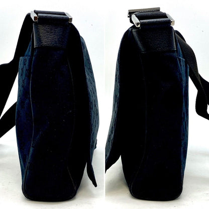 Gucci Shoulder Bag Crossbody Black GG Canvas Formal — view 6