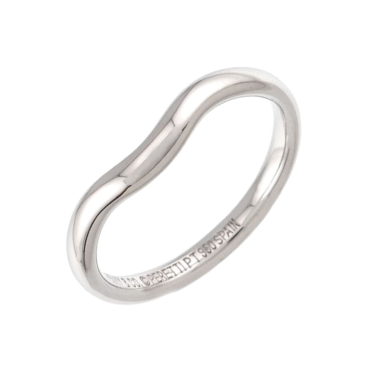 Tiffany & Co Curved Band Ring Pt Platinum
