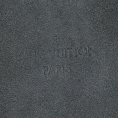 Louis Vuitton Sheepskin Fly Front Suede Leather Stencil Collar Coat Gray 46