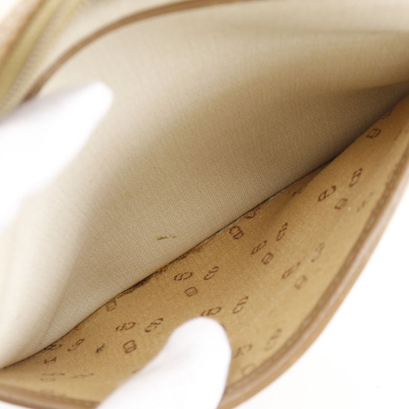 Dior Christian Dior CD Logo Pochette Vintage PVC Beige Women's Shoulder Bag