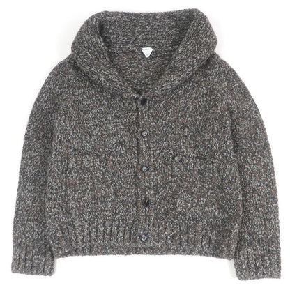 Bottega Veneta 23AW 761631 Alpaca-blend Shawl Collar Knit Cardigan Brownish M