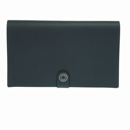 Hermes RMS Tutanman Evercolor Blue Nuit Stamped B (2023) Long Wallet 0912hermes