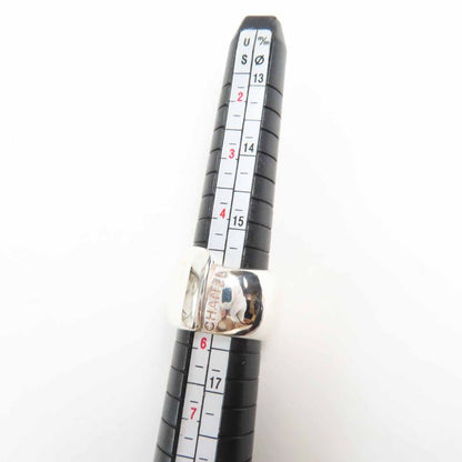 Chanel Vintage Logo Ring SV 925 Silver Size 10 Weight 18 g Ladies