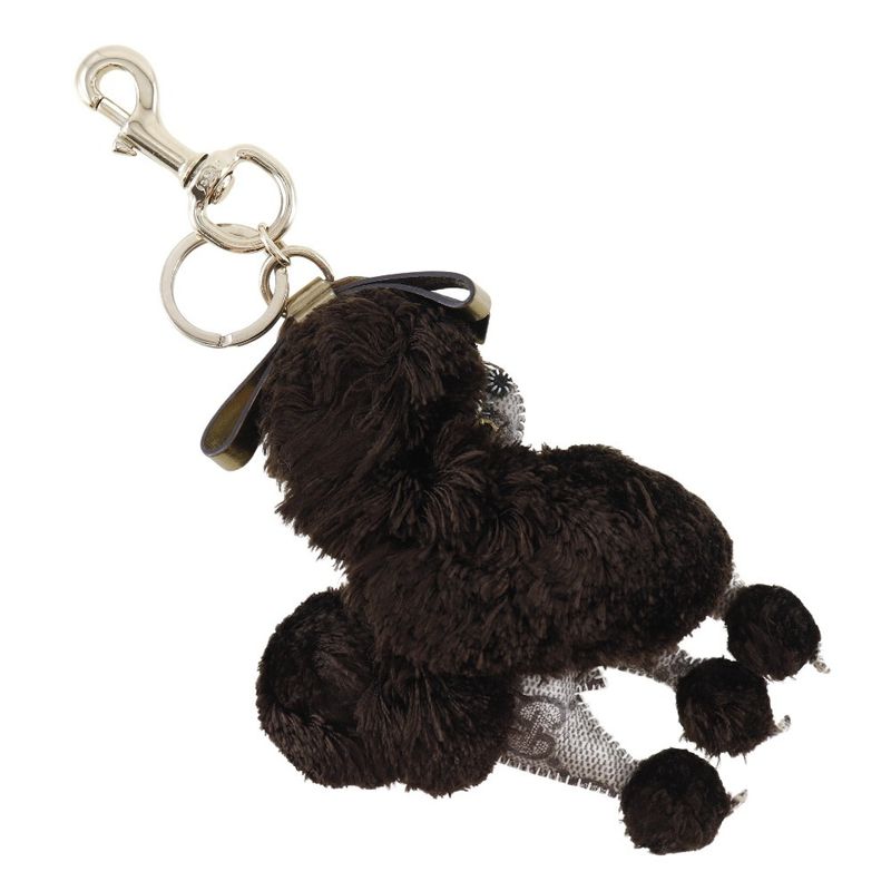 Gucci Poodle Bag Charm Guccioli GG Supreme Canvas Brown Unisex Key Holder