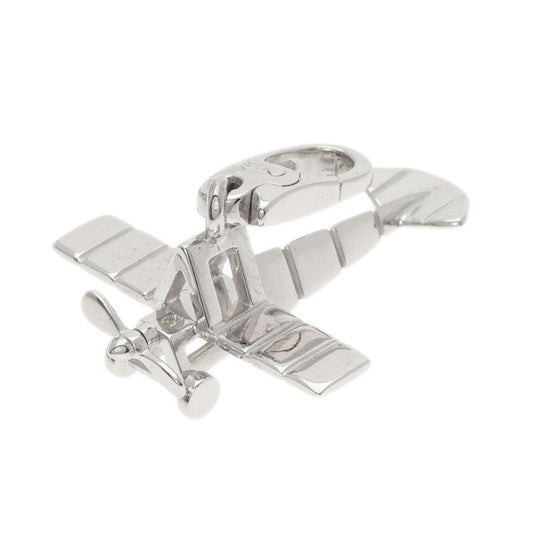 Cartier Airplane Charm Pendant Top 18K White Gold Ladies