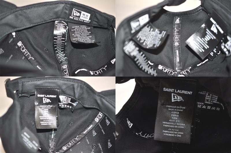 Saint Laurent Nieuw Ella Vintage Cap Canvas Black 2751n