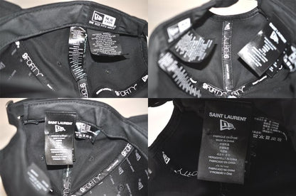 Saint Laurent Nieuw Ella Vintage Cap Canvas Black 2751n