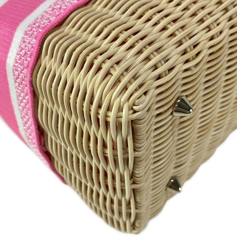 Dior/christian Dior Handbag Lady Dior Medium Bag Beige And Pink And White