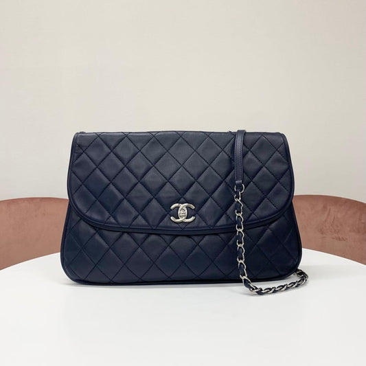 Chanel Coco Mark Quilted Turnlock Lambskin Shoulder Bag