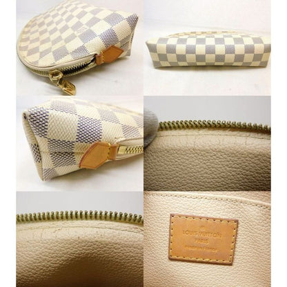 Louis Vuitton Damier Azur Pochette Cosmetic GM Pouch Case 8C — view 4