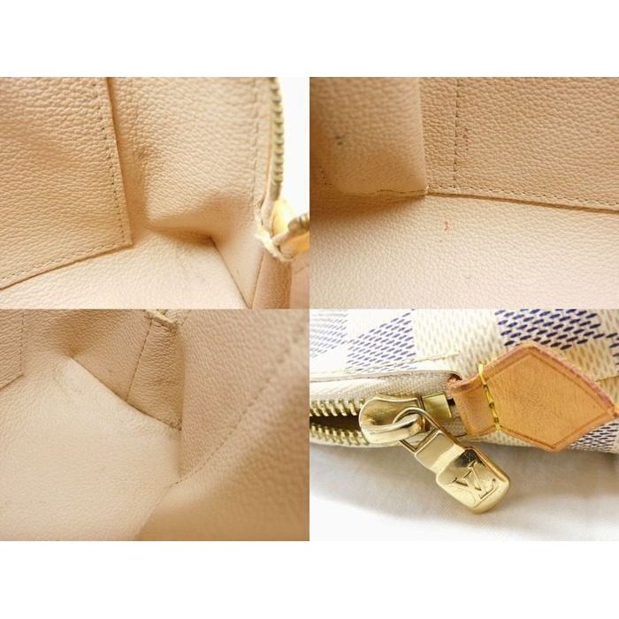Louis Vuitton Damier Azur Pochette Cosmetic GM Pouch Case 8C — view 5