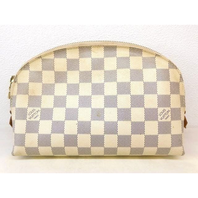 Louis Vuitton Damier Azur Pochette Cosmetic GM Pouch Case 8C