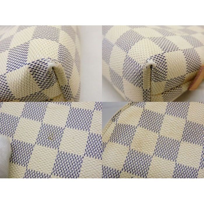 Louis Vuitton Damier Azur Pochette Cosmetic GM Pouch Case 8C — view 6