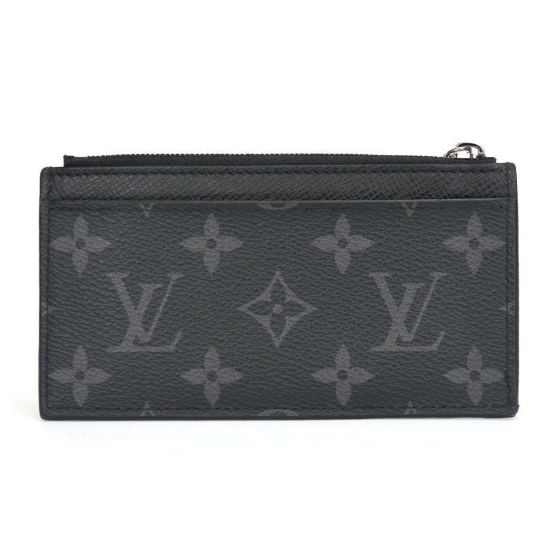 Louis Vuitton Coin Case Coin Card Holder M30271 Monogram Eclipse Taiga Llama
