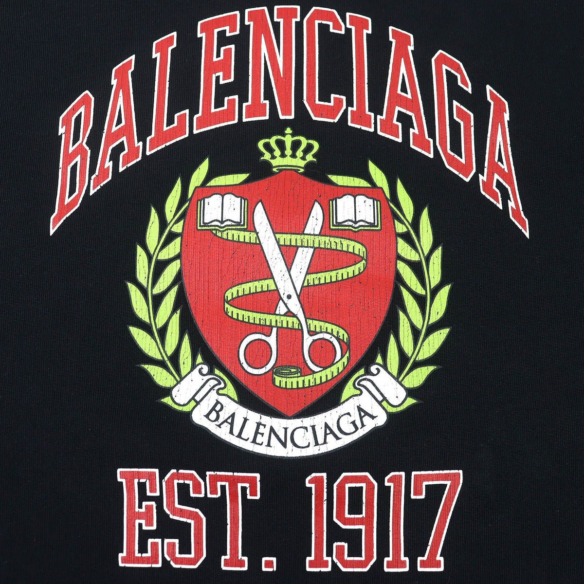 Balenciaga Cotton Distressed Carre Gig Logo Print Hoodie — view 4
