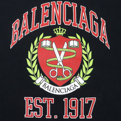 Balenciaga Cotton Distressed Carre Gig Logo Print Hoodie — view 4