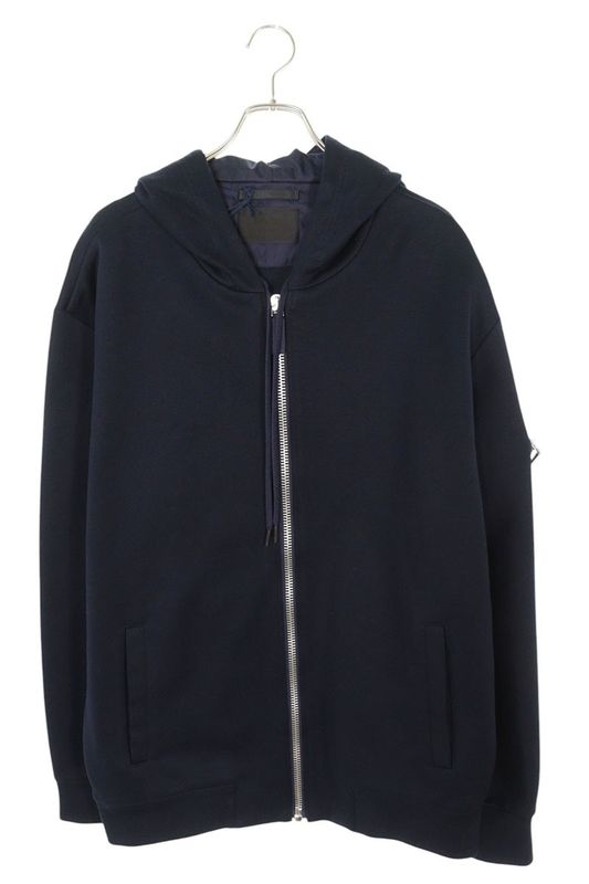 Prada Ujl194 S212 1YFJ Hoodie With Triangle Plate Men's M