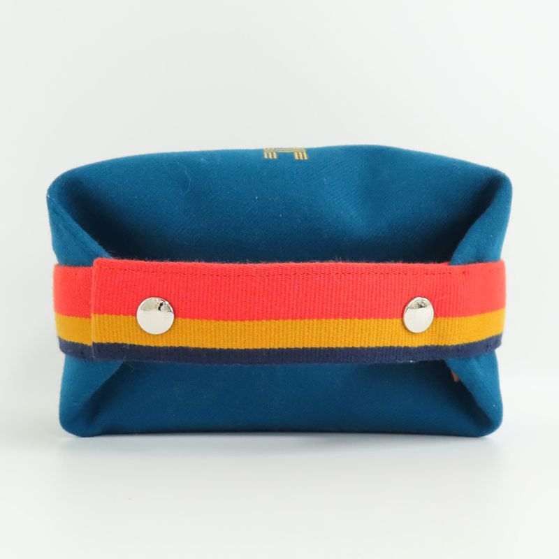 Hermes Brid A Black PM Cabas -le Bleu-paon Svhardware Wool Pouch