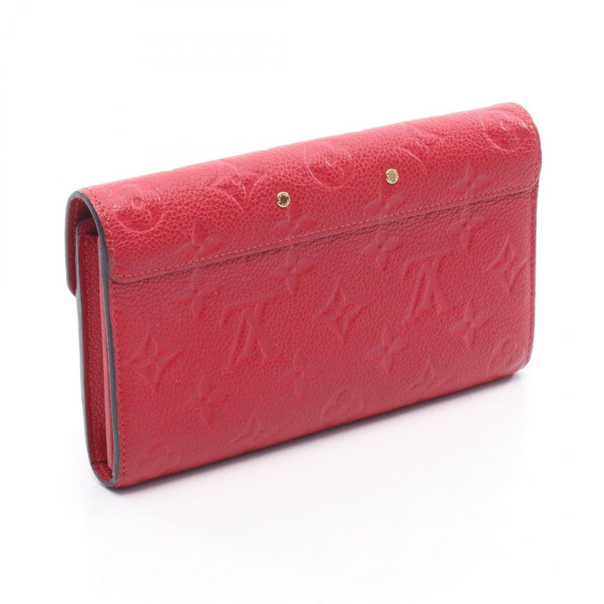 Louis Vuitton Bifold Wallet Portefeuille Metis Scarlet Leather Handbag Red — view 2