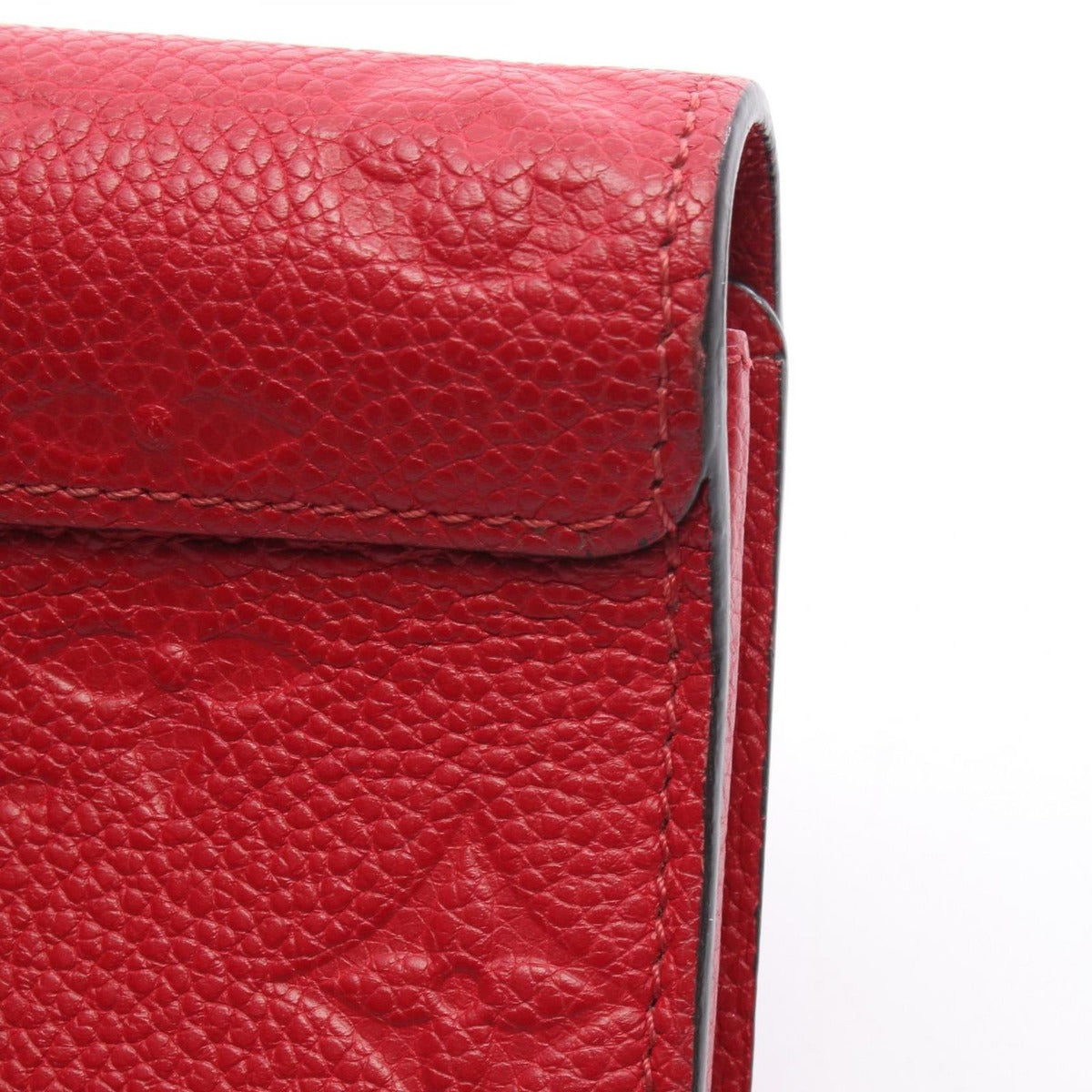 Louis Vuitton Bifold Wallet Portefeuille Metis Scarlet Leather Handbag Red — view 10