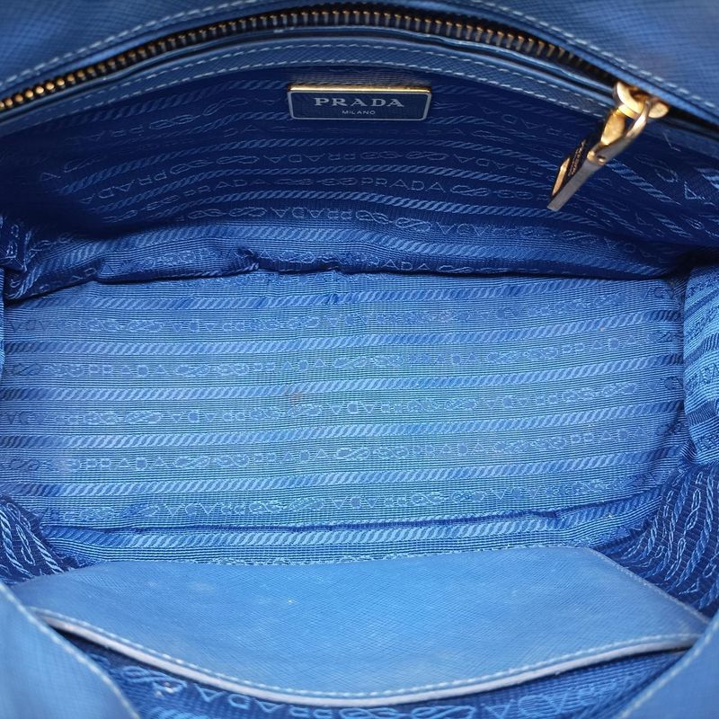 Prada Galleria Blue Saffiano Leather Bn1801208 180