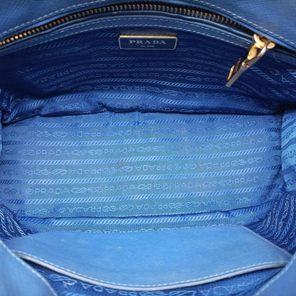 Prada Galleria Blue Saffiano Leather Bn1801208 180