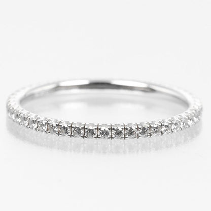 Cartier Etancel Full Eternity 18kwhite Gold With Diamonds #7.5 Ladies 1.1g Ring