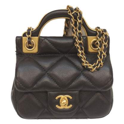 Chanel Ap2271 No 31 Black Lambskin Mini Chain Clutch Chain Shoulder Bag Micro