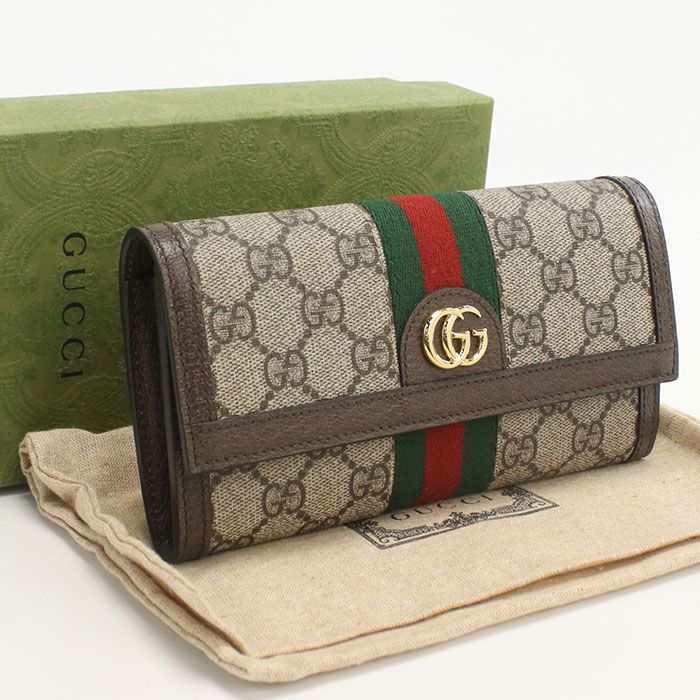 Gucci GG Continental Wallet Ophidia 523153 Long Wallet With Di-fold Coin Purse