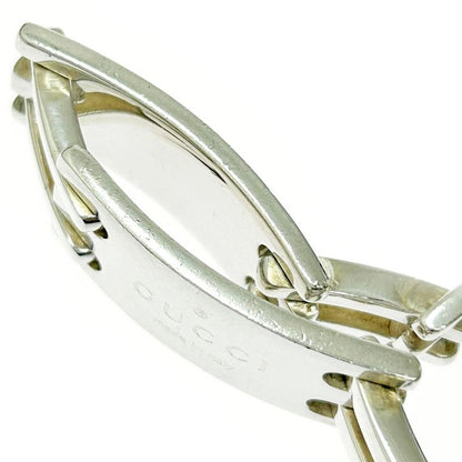 Gucci Silver Logo Plate Link Bracelet 60.8g 925 Engraved 354283 Bracelet