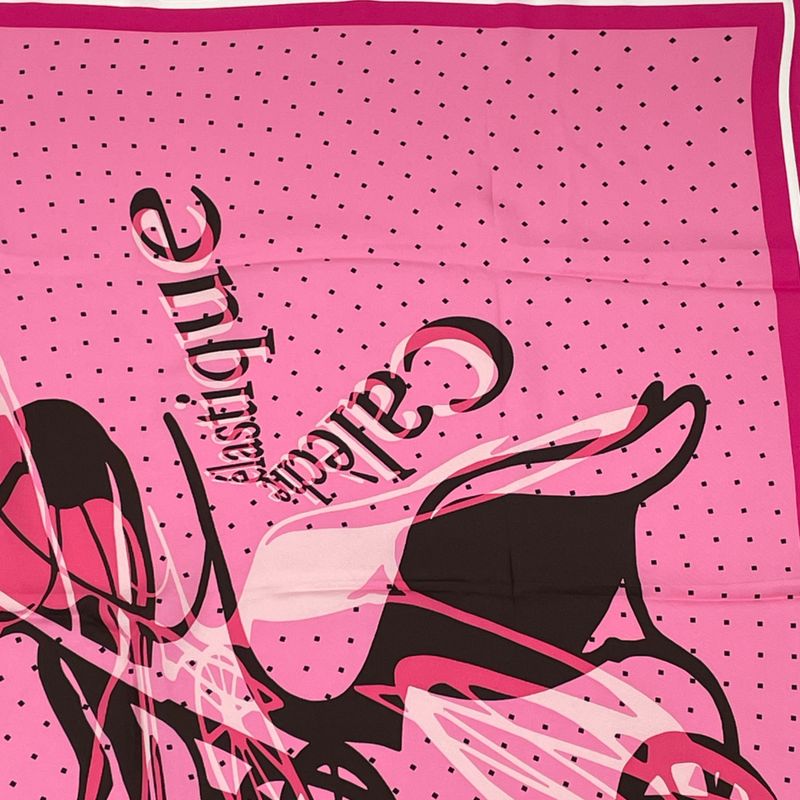 Hermes Carre 90 Caleche Elastique Scarf Silk Pink