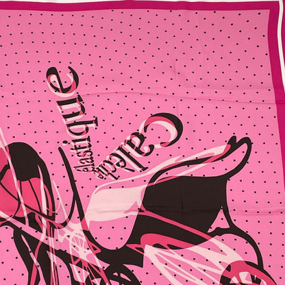 Hermes Carre 90 Caleche Elastique Scarf Silk Pink