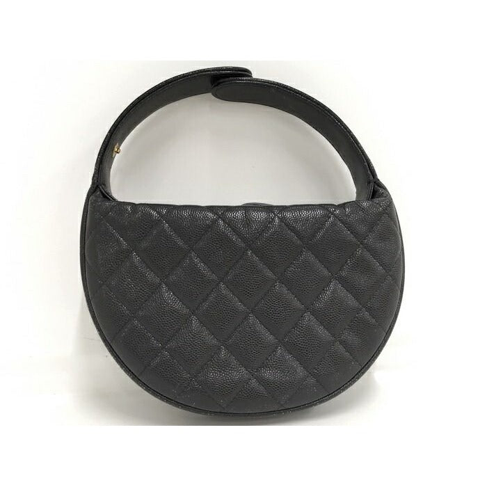 Chanel Handbag Caviar Leather Quilted Gold Hardware Black Ap3467 — view 2