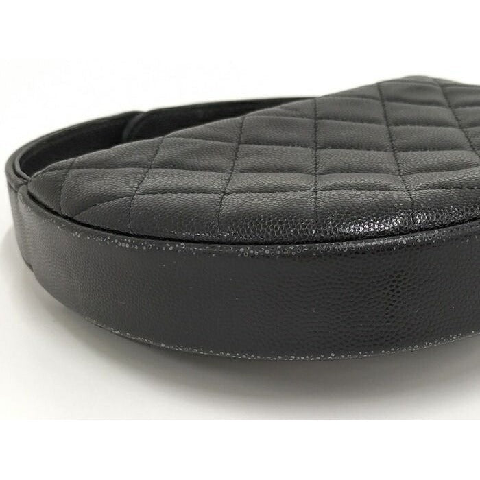 Chanel Handbag Caviar Leather Quilted Gold Hardware Black Ap3467 — view 5